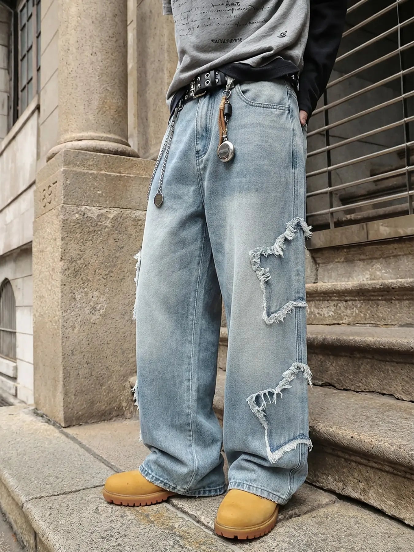 Four-Season Washed Vintage Loose Straight Leg Jeans, Y2K Street Style Denim Jeans, Perfect Gift for Husband and Boyfriend