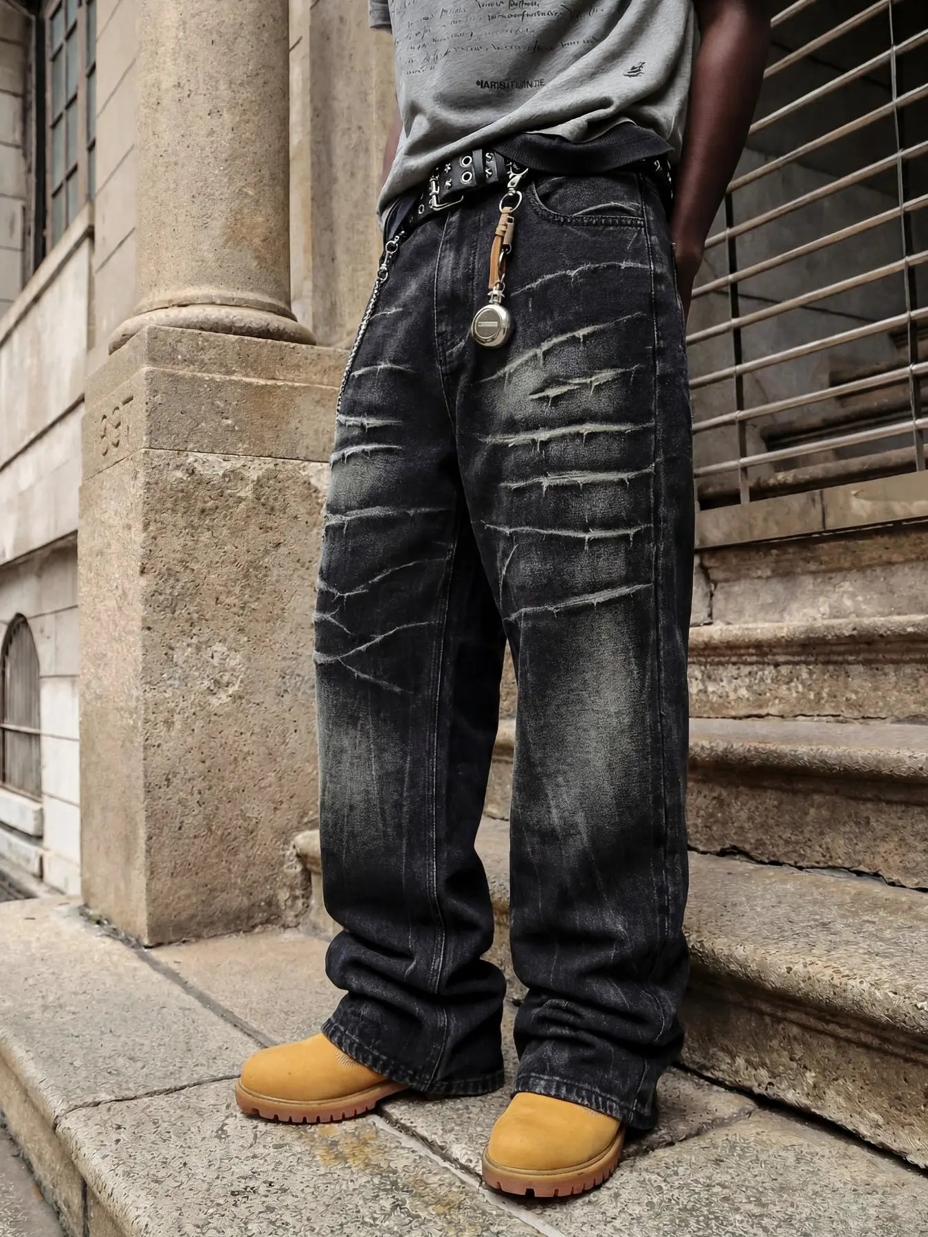Four-Season Washed Vintage Loose Straight Leg Jeans, Y2K Street Style Denim Jeans, Perfect Gift for Husband and Boyfriend