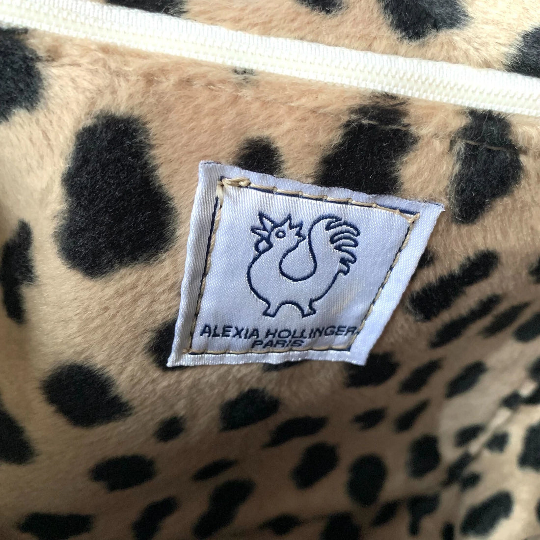 Alexia Hollinger Paris Designer Tote Handbag – Leopard Print Interior, Magnetic Closure