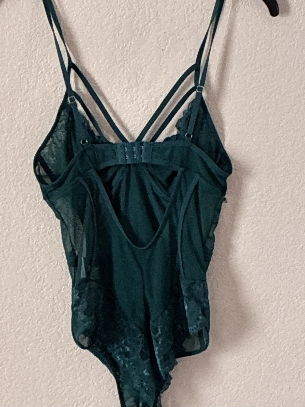 Avidlove Women's Green Lace See-Through One Piece Lingerie Bodysuit Size S NWT