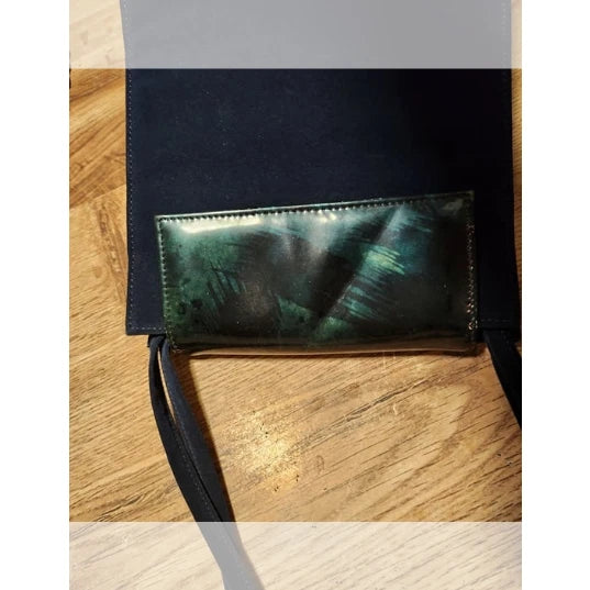 Bocci Designer Handbag with Shoulder Strap – Navy Blue Women's Purse