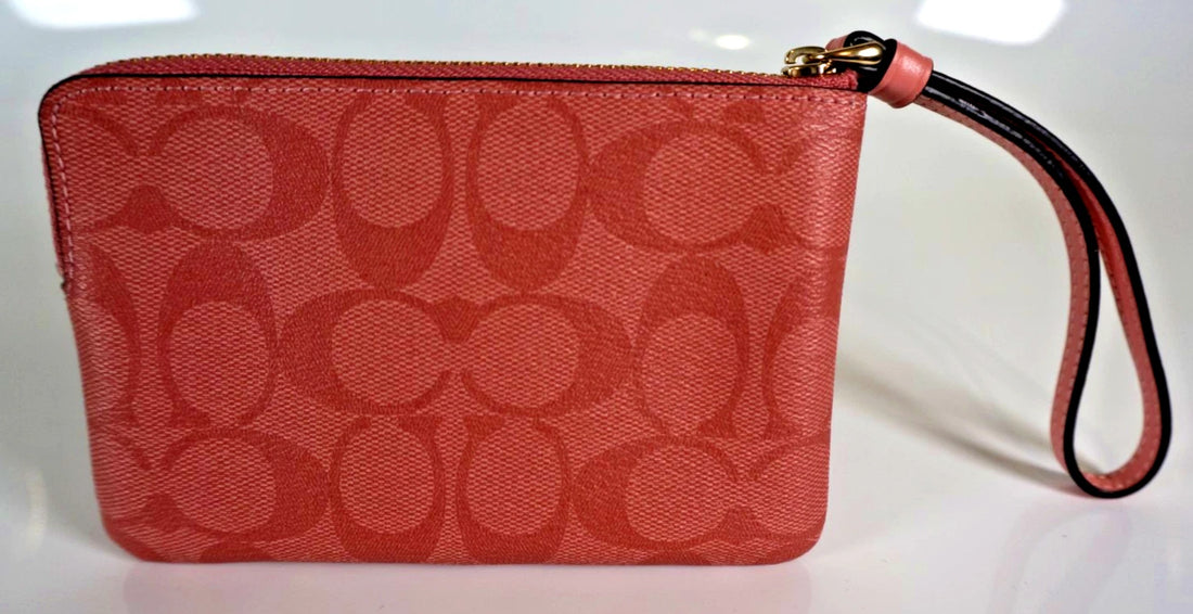 Coach Canvas Monogram Clutch Handbag – Classic Designer Wristlet Purse
