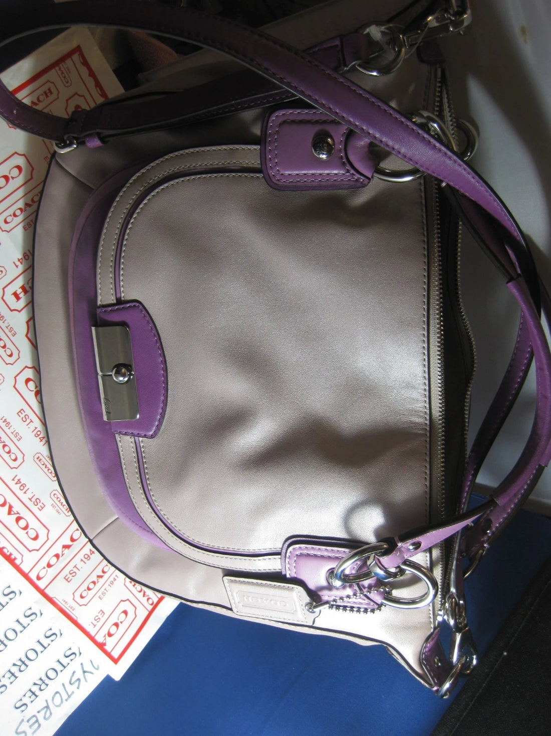 Coach Kristin Spectator Leather Handbag F22510 SVEB6 – Authentic Designer Purse, NWT