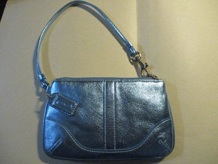 Coach Metallic Blue Wristlet Bag – Authentic Designer Clutch Wallet, New With Tags & Dust Bag