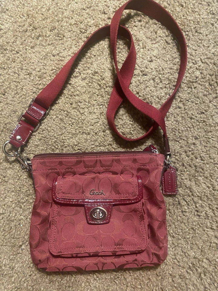 Coach Red Crossbody Bag – Women's Designer Handbag Purse, Pre-Owned