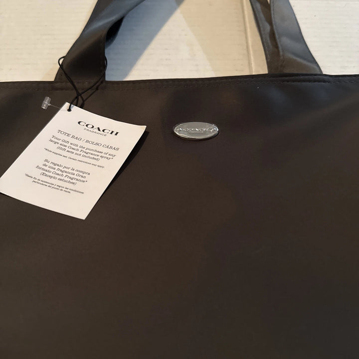 Coach Tote Bag Gray with Shimmering Side Panels – Women's Shopping & Travel Handbag, New