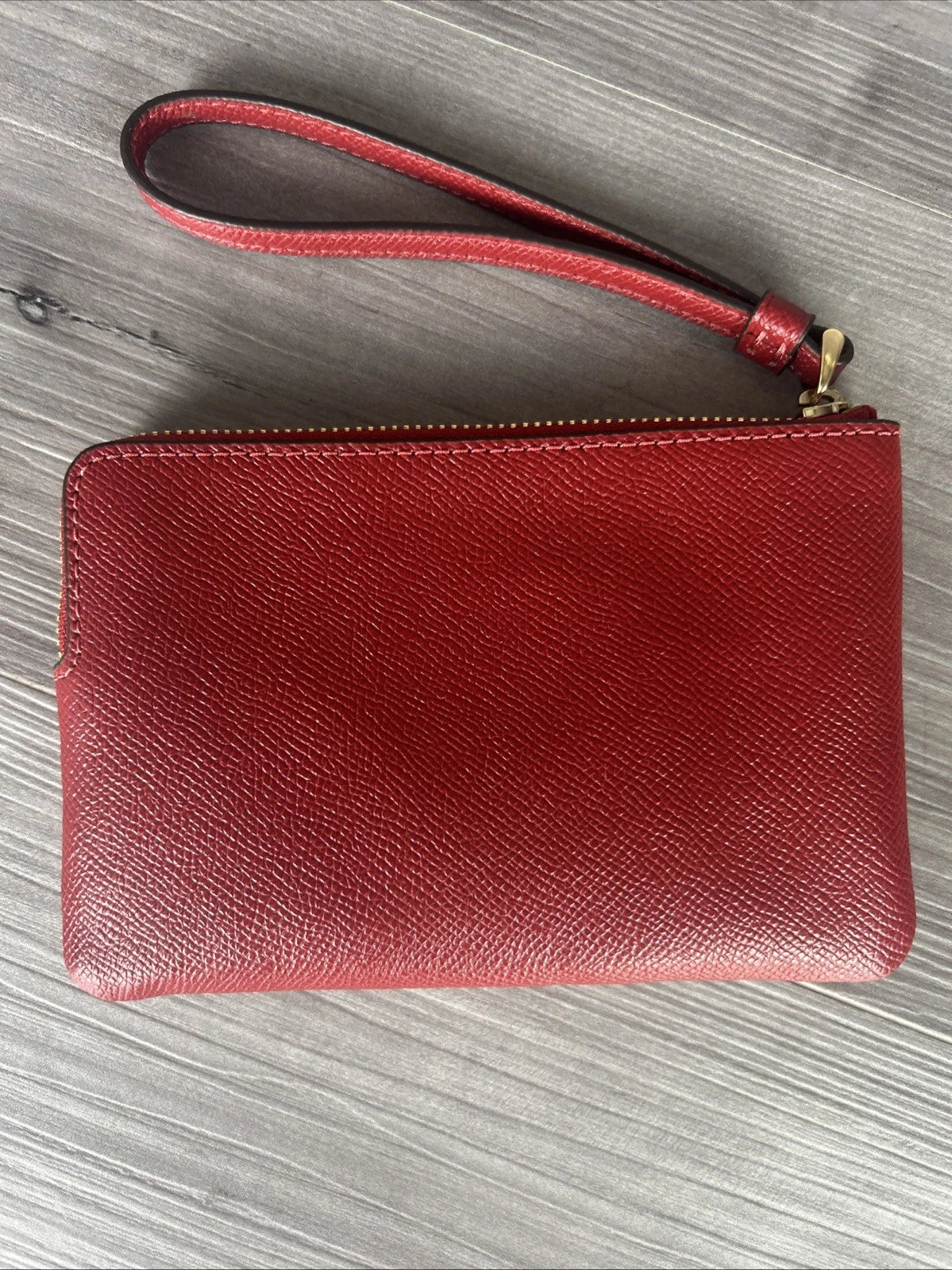 Coach Women's Wristlet Red – Authentic Designer Zip Wallet Clutch, NWT