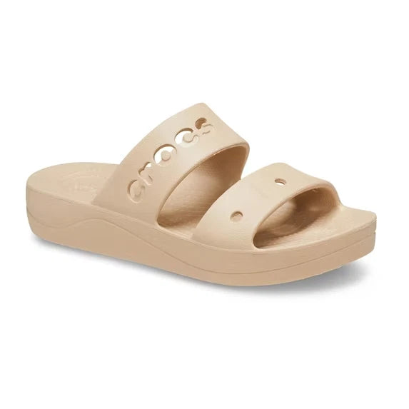 Crocs Baya Platform Unisex Slide Sandals Chai – Casual Slip-On Shoes, Medium