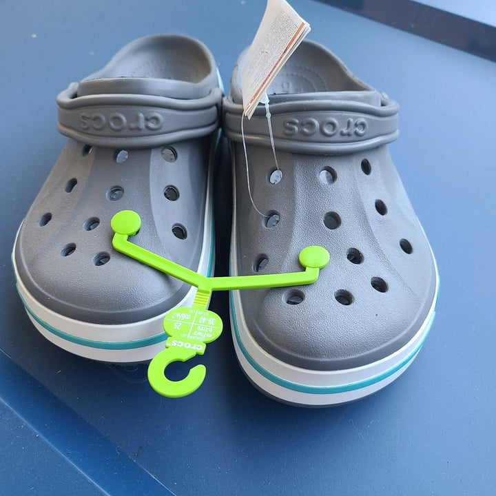 Crocs Bayaband Unisex Clogs Charcoal Multi – Lightweight 205089-1T9, M7W9 NWT