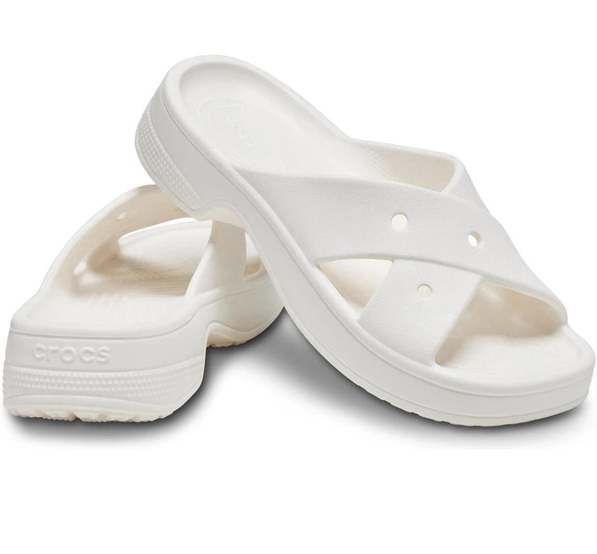 Crocs Classic Cross Strap Women's Slide Sandals – Casual Slip-On Shoes, Size 9, NWT