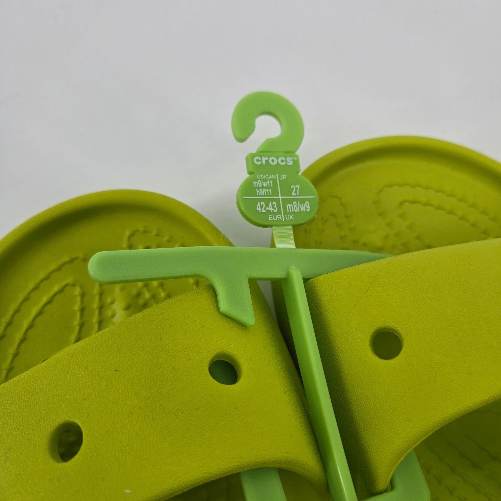 Crocs Classic Sandal v2 Unisex Limeade Green – Two-Strap Slides, M9/W11 NWT