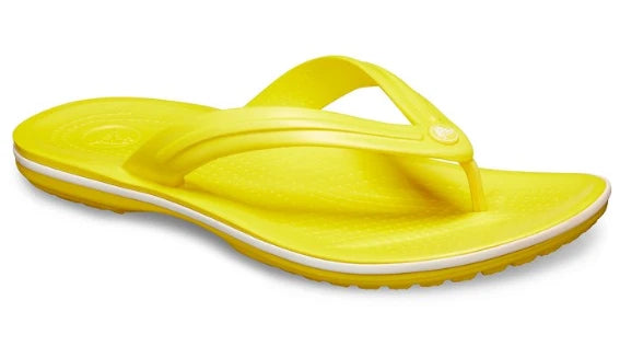Crocs Crocband Flip Unisex Sandals Lemon White – Women's W10 / Men's M8