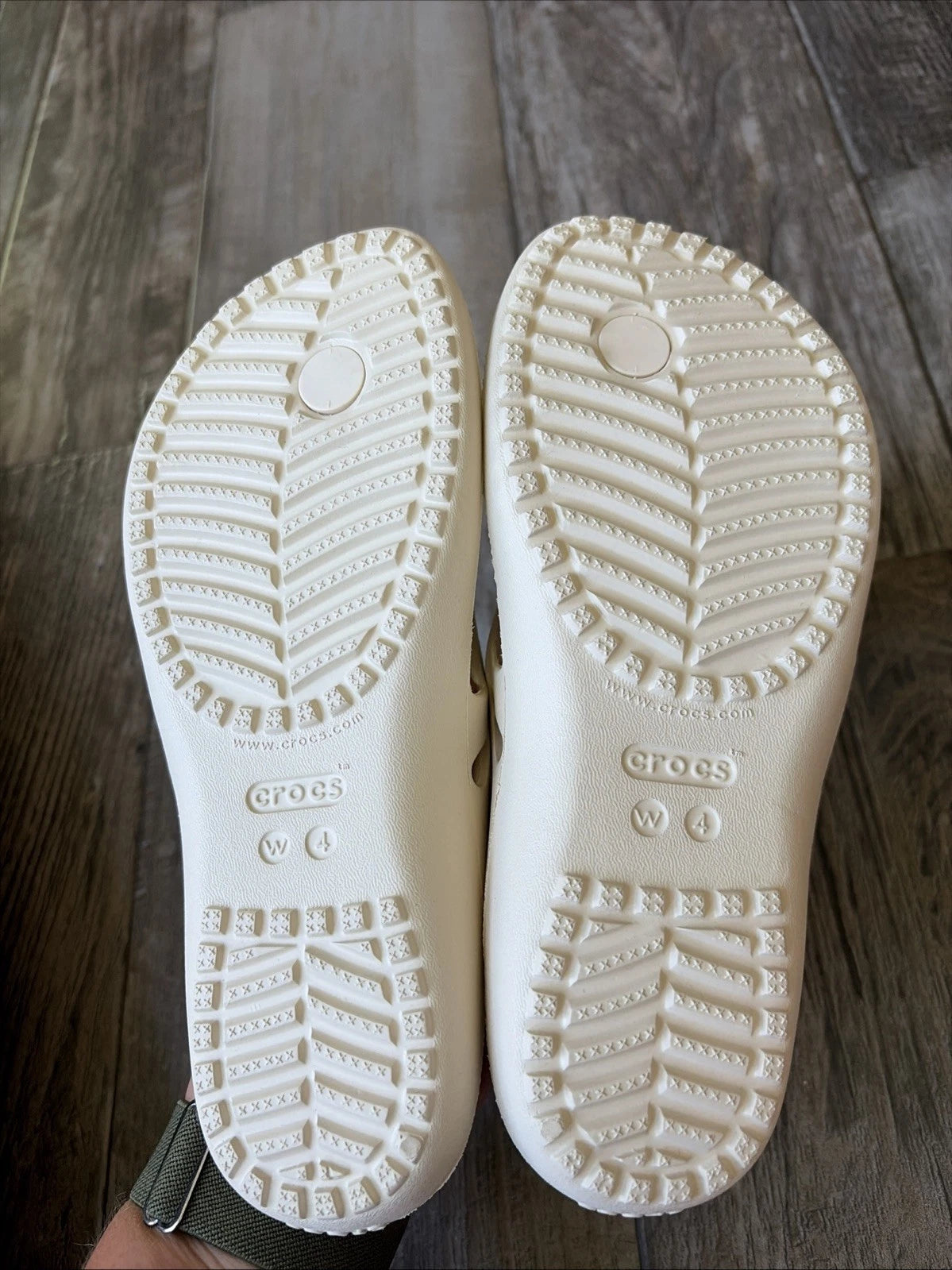 Crocs Kadee II Women's Flip Flops Beige – Casual Sandals, Size 4