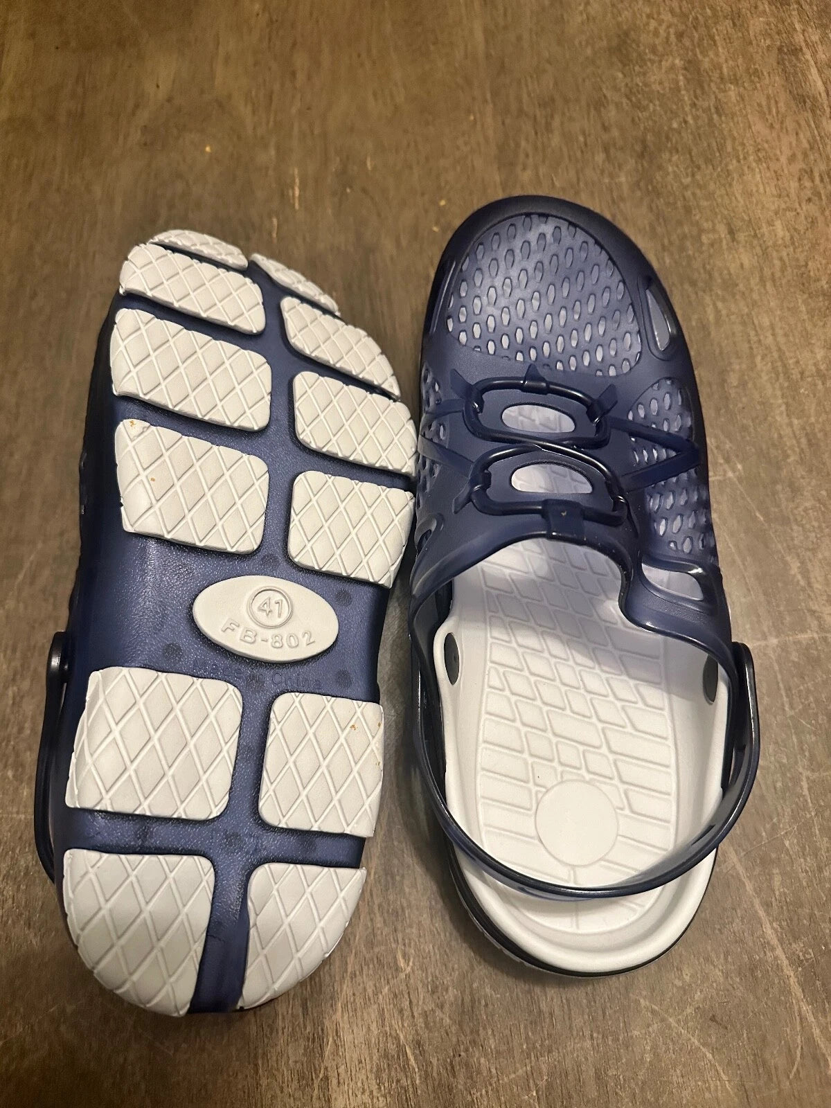 Crocs Unisex Clogs Navy White – Slip-On Casual Shoes with Heel Strap