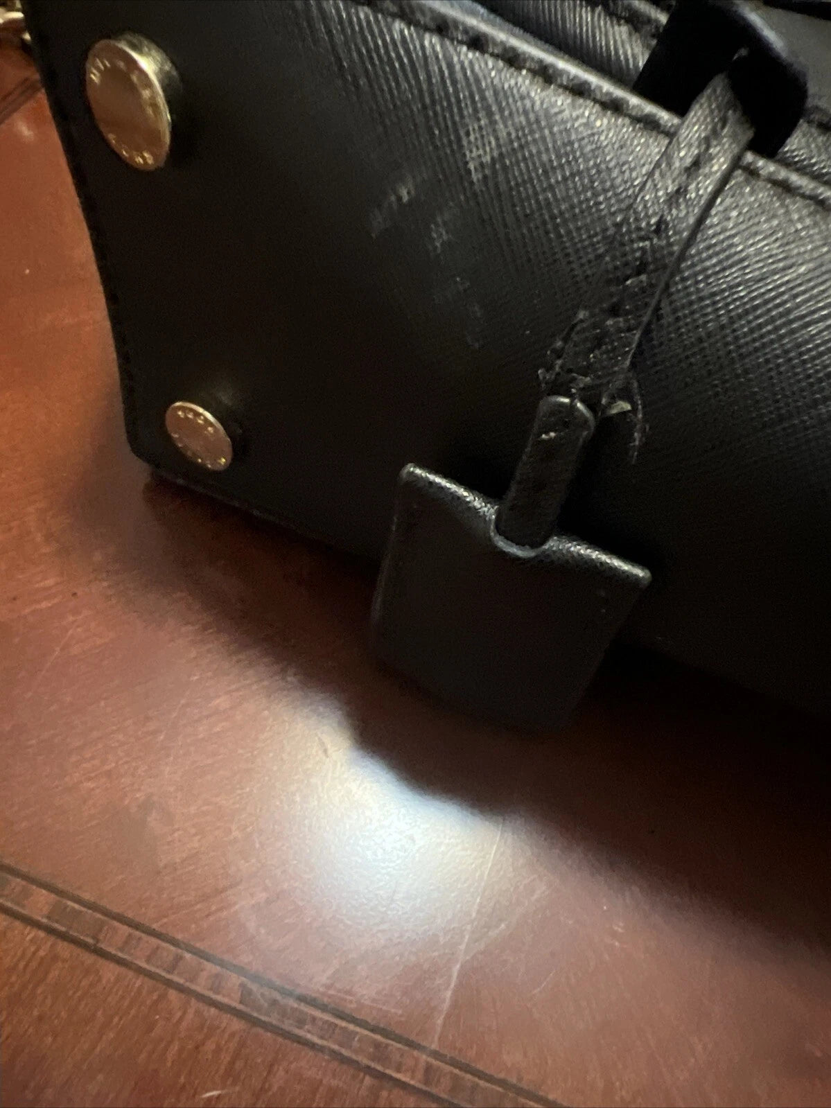 Michael Kors Hamilton Large Black Leather Satchel Handbag – Women's Shoulder Purse
