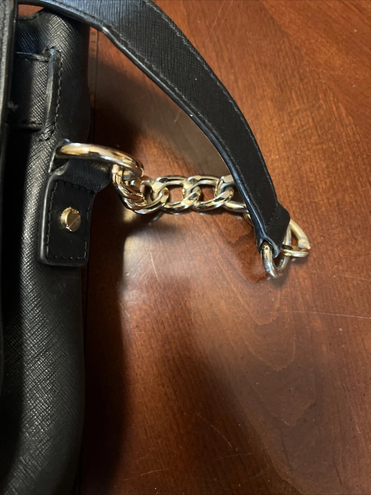 Michael Kors Hamilton Large Black Leather Satchel Handbag – Women's Shoulder Purse