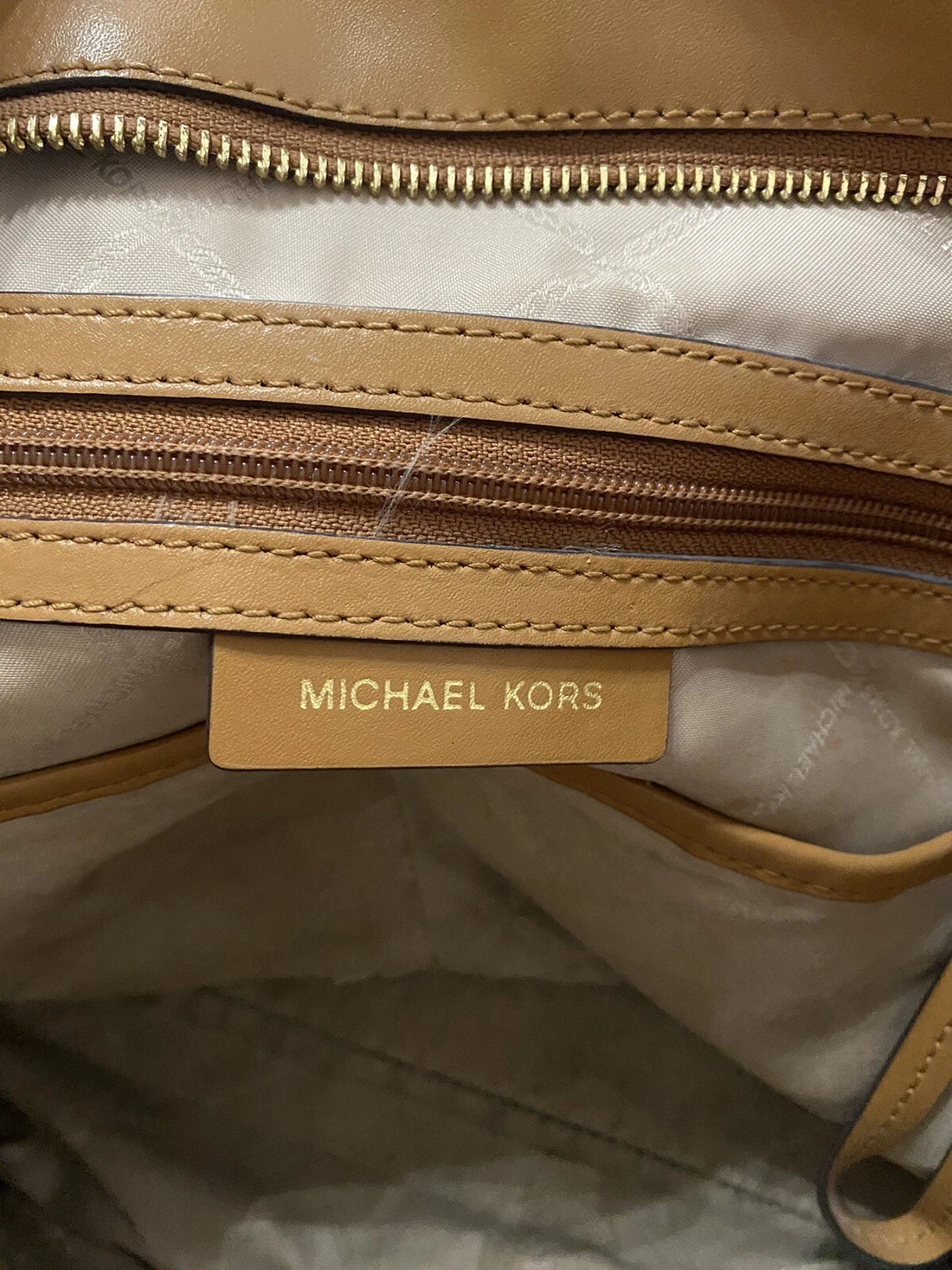 Michael Kors MK Brown Leather Tote Handbag – Designer Women's Purse