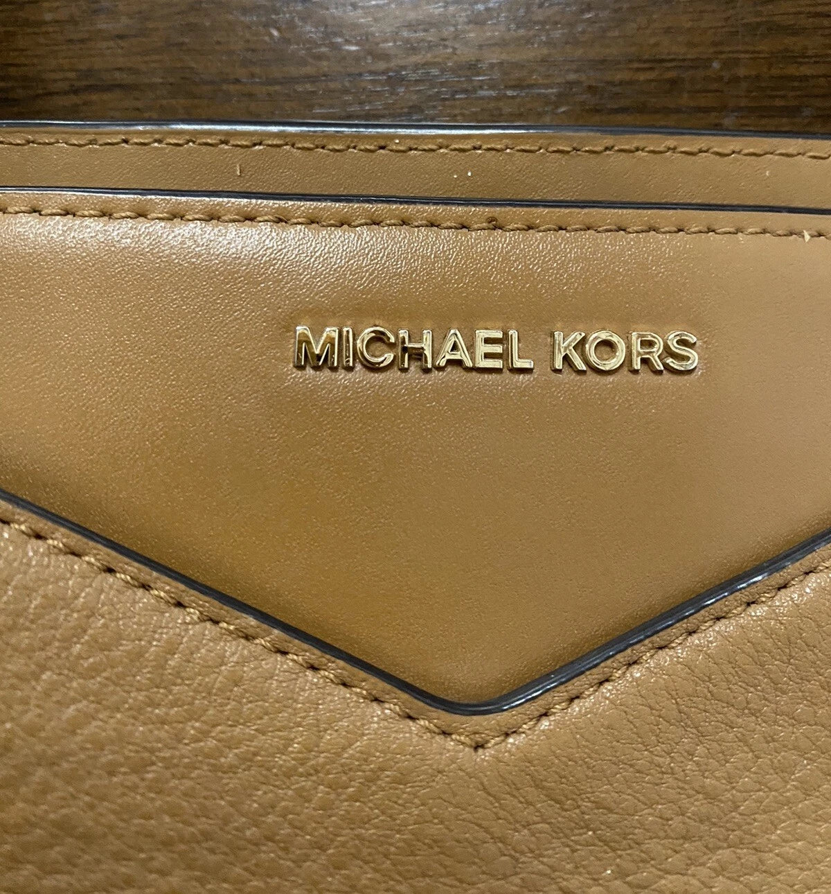 Michael Kors MK Brown Leather Tote Handbag – Designer Women's Purse
