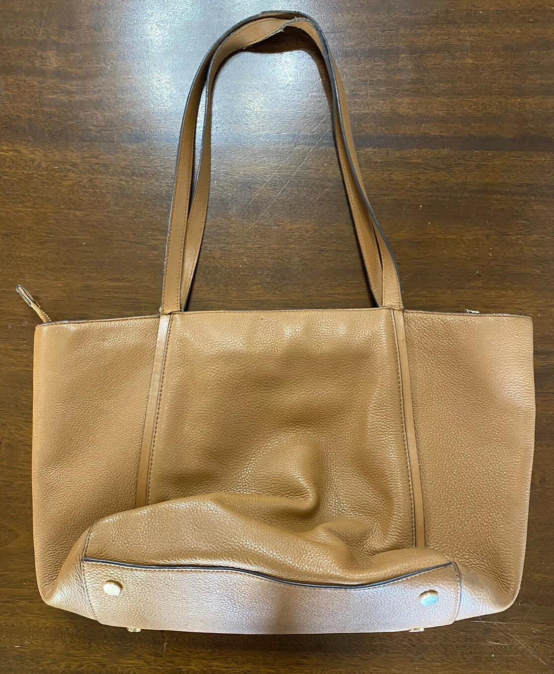 Michael Kors MK Brown Leather Tote Handbag – Designer Women's Purse