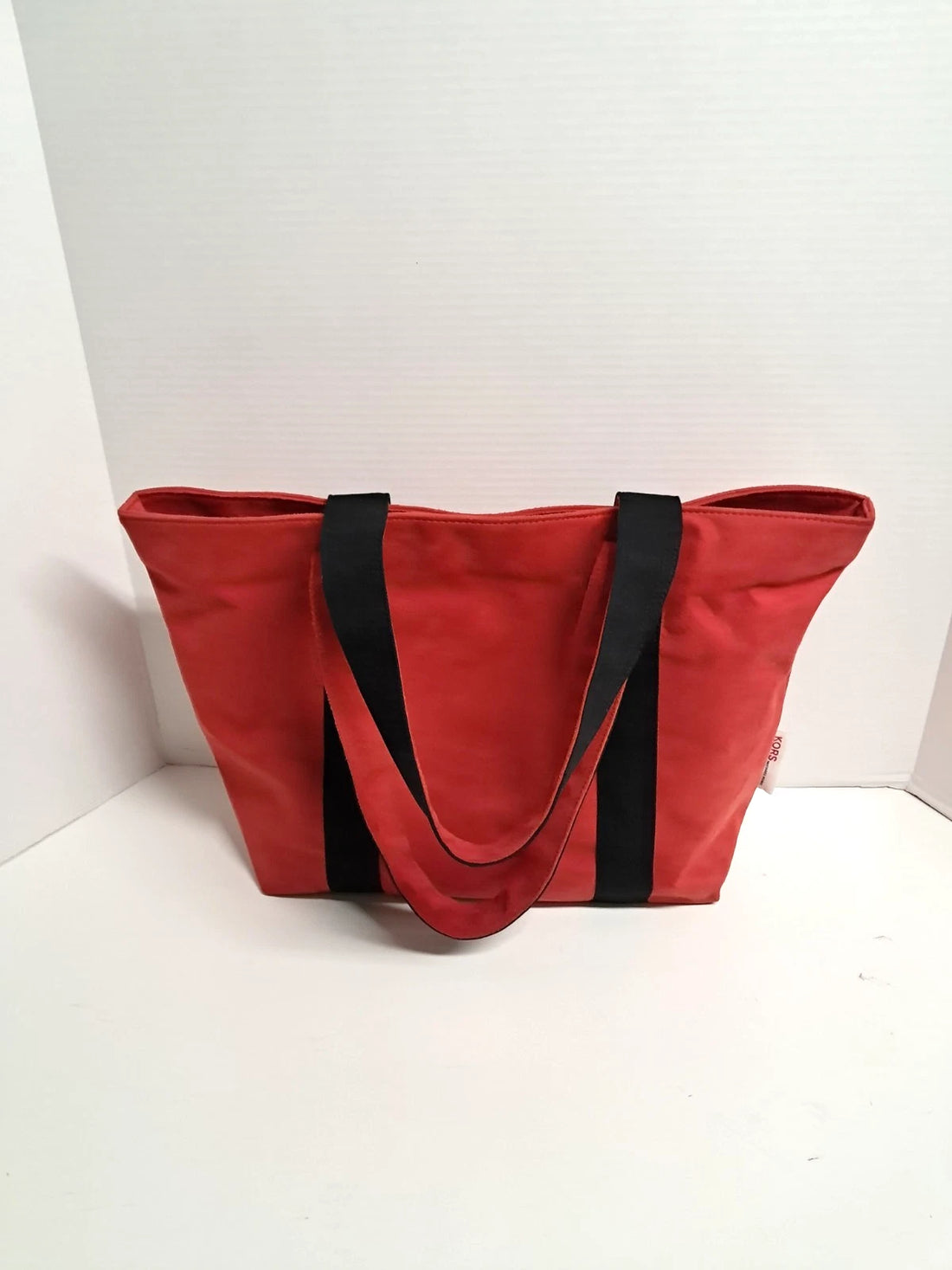 Michael Kors Red & Black Suede Effect Tote Bag – Large Designer Handbag