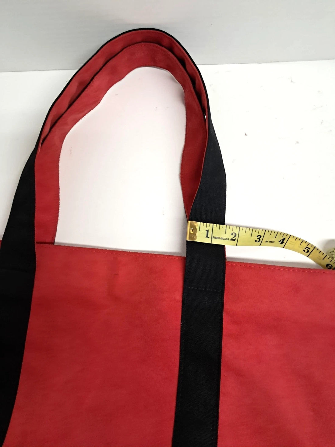 Michael Kors Red & Black Suede Effect Tote Bag – Large Designer Handbag