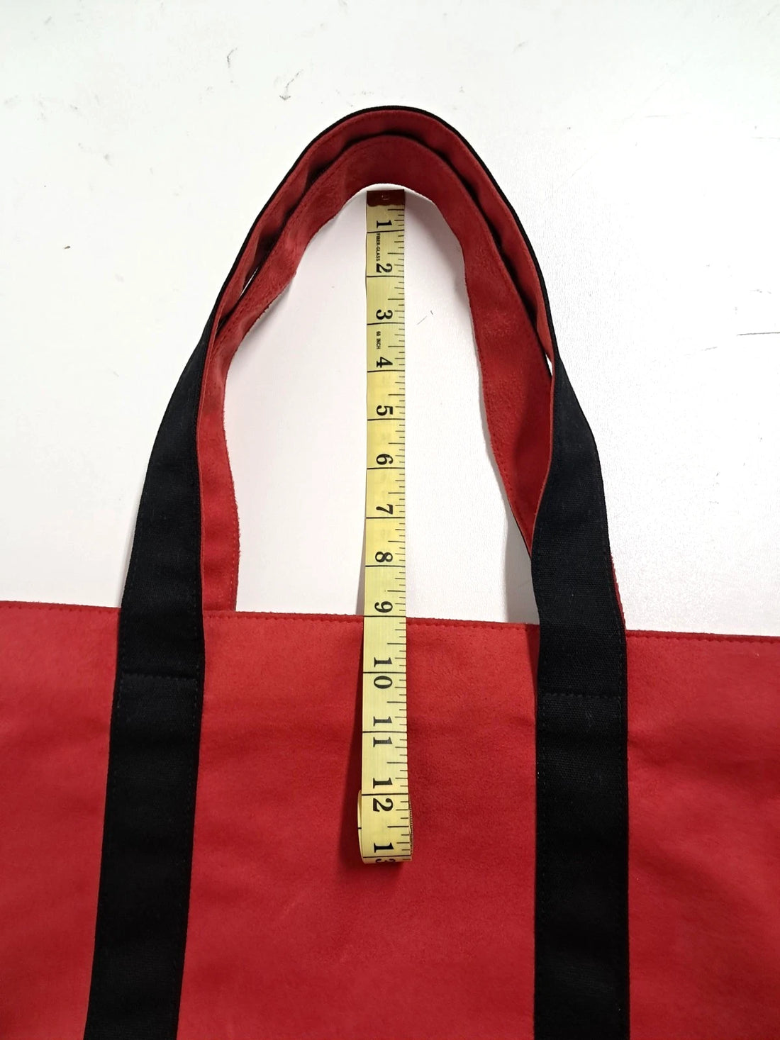 Michael Kors Red & Black Suede Effect Tote Bag – Large Designer Handbag