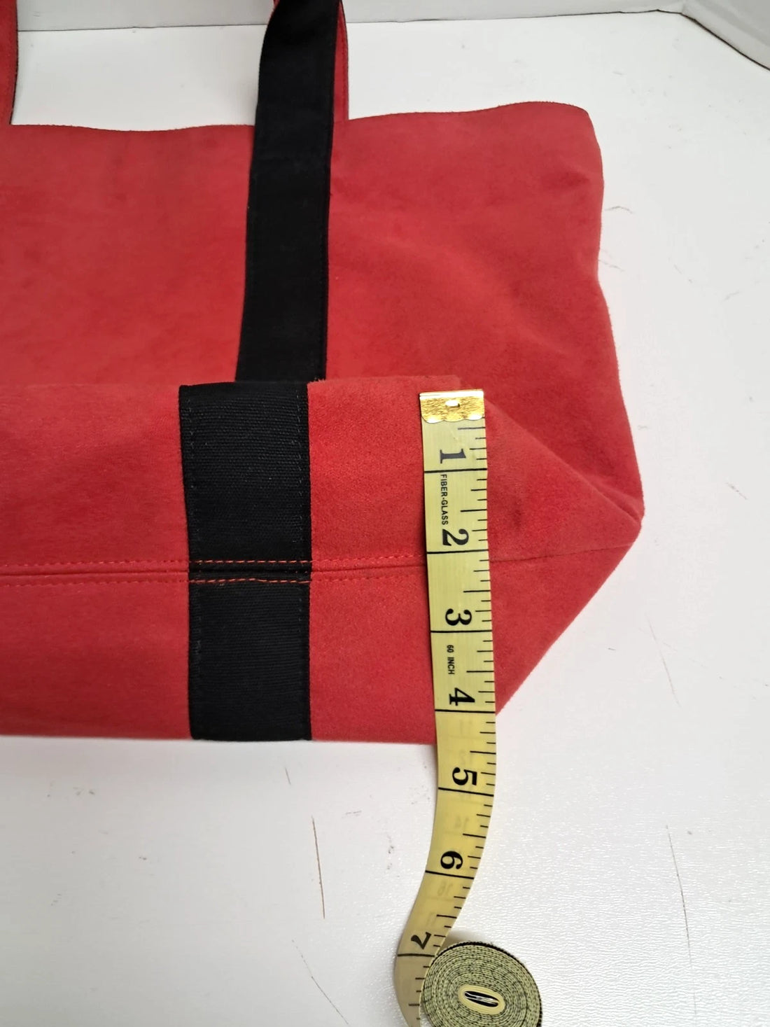 Michael Kors Red & Black Suede Effect Tote Bag – Large Designer Handbag