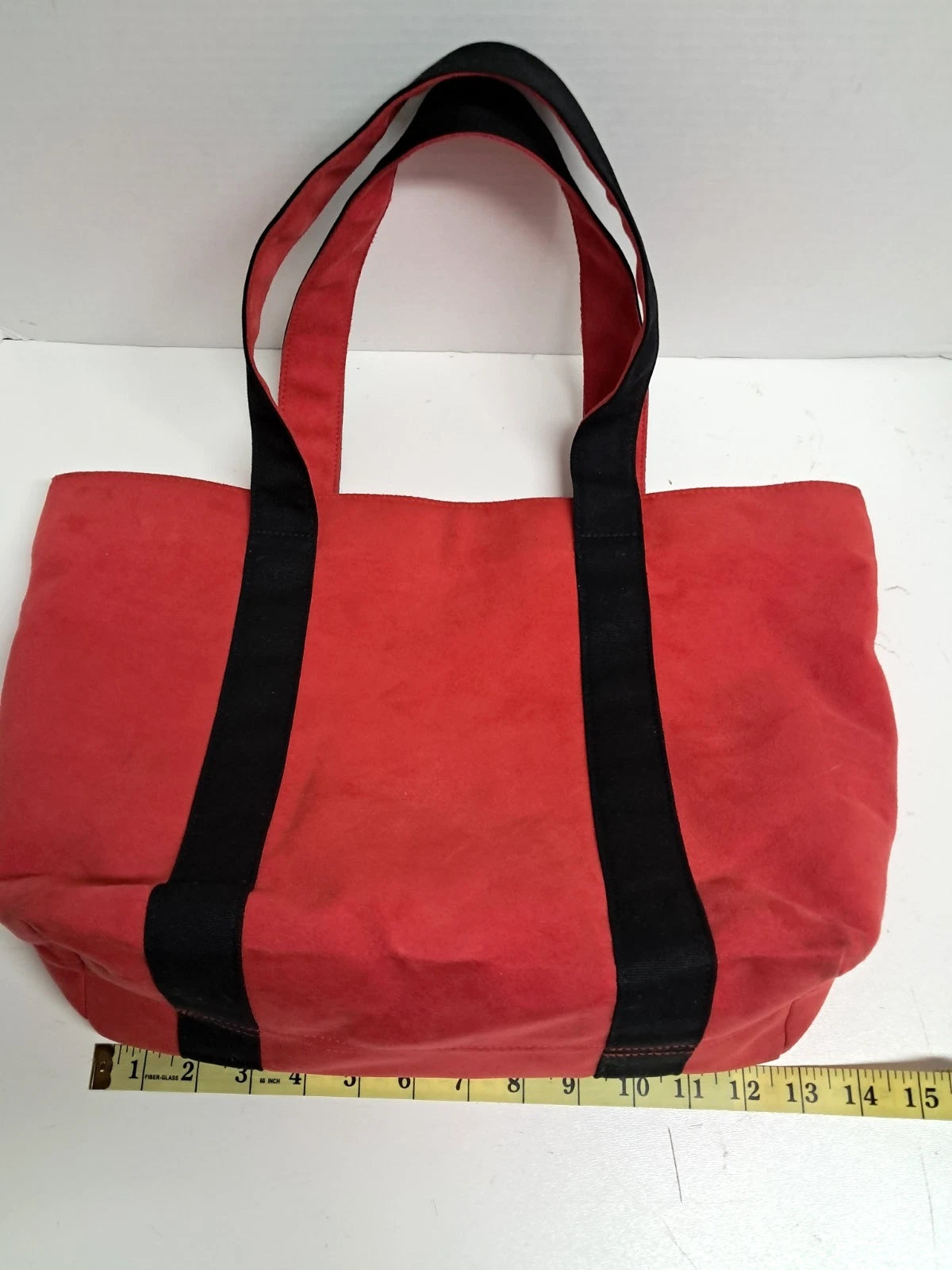 Michael Kors Red & Black Suede Effect Tote Bag – Large Designer Handbag