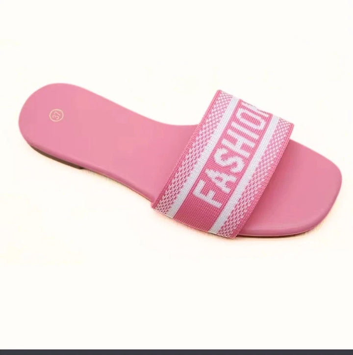 OIMK Women's Slide Sandals – Casual Slip-On Shoes, Size 9