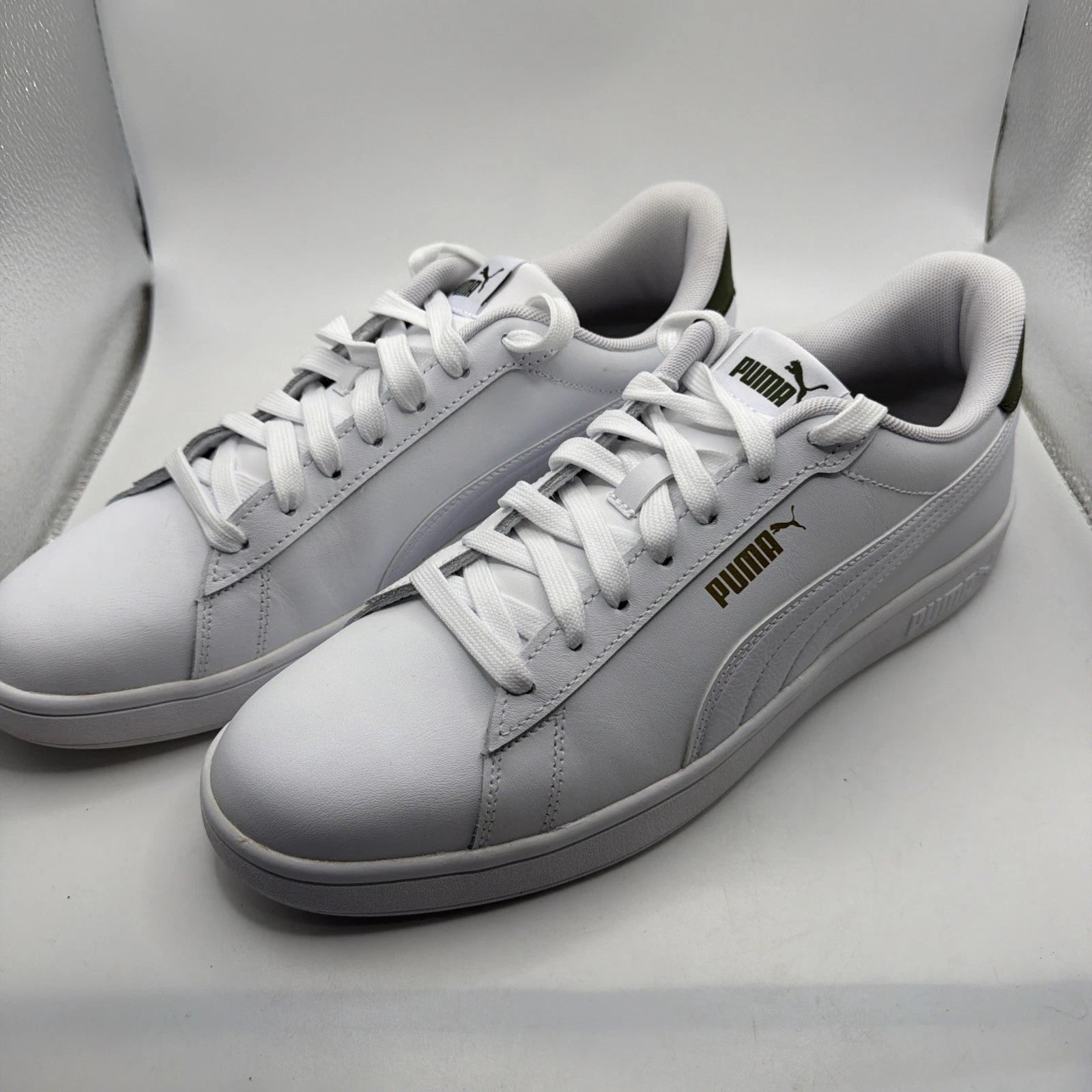 PUMA Ace Court Men's Sneakers White Green SoftFoam+ Size 11