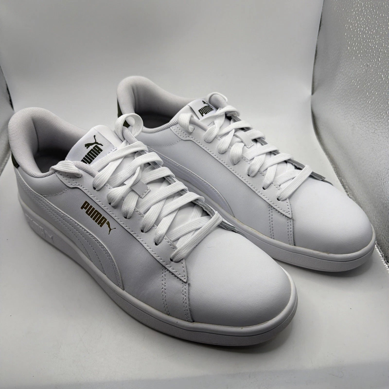 PUMA Ace Court Men's Sneakers White Green SoftFoam+ Size 11