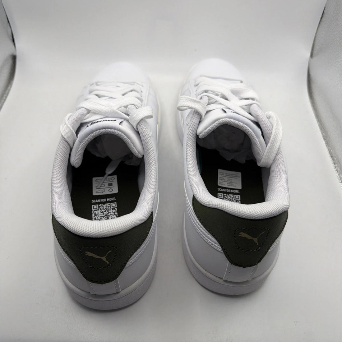 PUMA Ace Court Men's Sneakers White Green SoftFoam+ Size 11