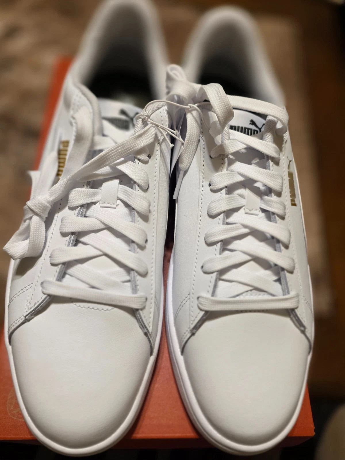 PUMA Ace Court Men's Sneakers White Green – Casual Athletic Shoes, Size 11