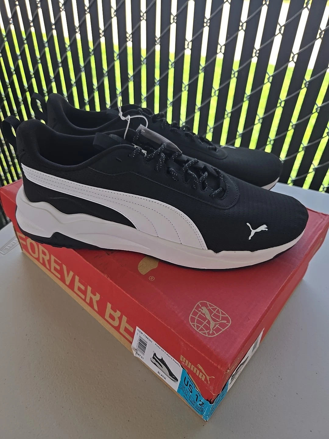 PUMA Zip C Men's Sneakers Black – Casual Low Top Shoes, Size 12