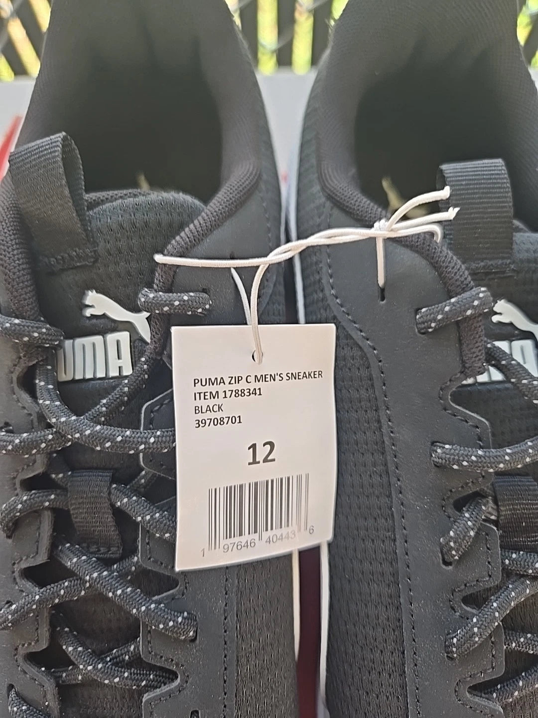 PUMA Zip C Men's Sneakers Black – Casual Low Top Shoes, Size 12