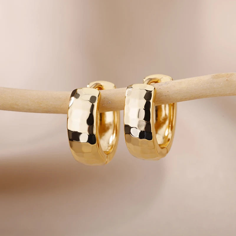 Gold Color Small Hoop Earrings for Women Stainless Steel Silver Color Earrings 2024 Trend Piercing Jewelry Gift pendientes mujer