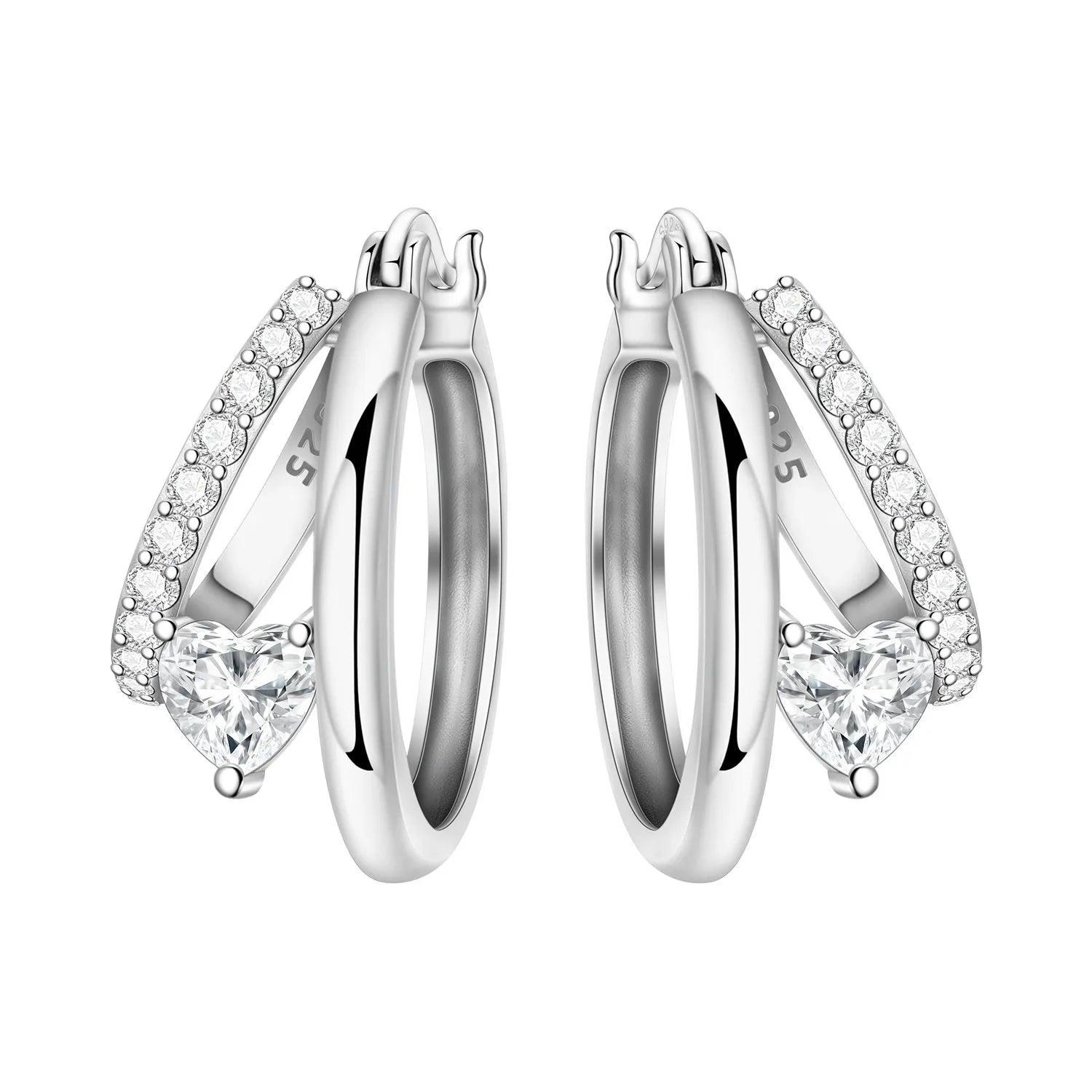 925 Sterling Silver Exquisite Multi-layer Ear Ring Jewelry Versatile Hoop Earrings For Women Jewelry Fine Birthday Party Gift