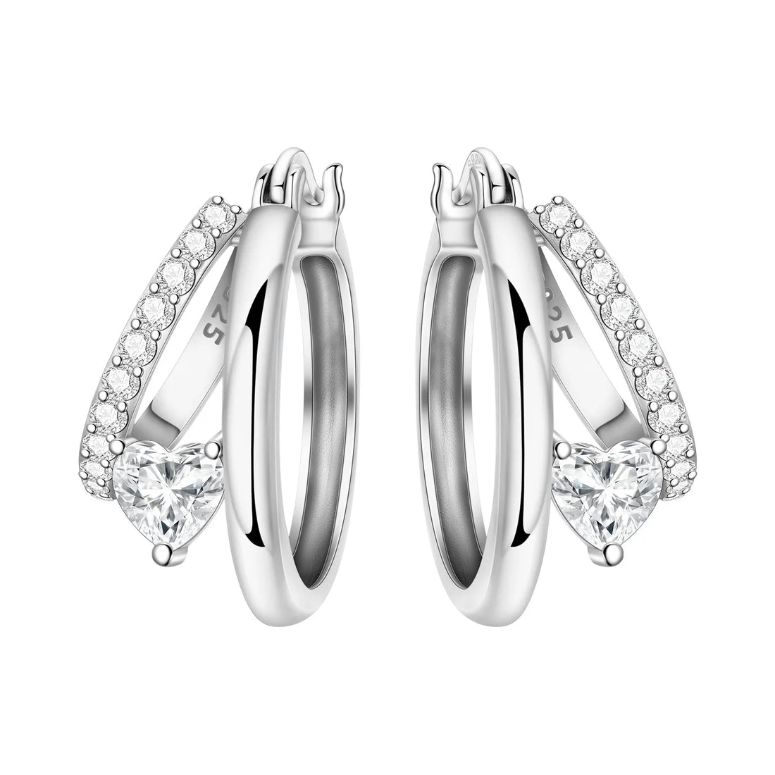 925 Sterling Silver Exquisite Multi-layer Ear Ring Jewelry Versatile Hoop Earrings For Women Jewelry Fine Birthday Party Gift