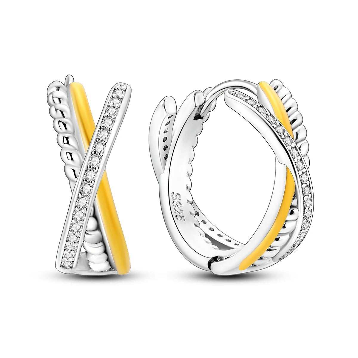 925 Sterling Silver Exquisite Multi-layer Ear Ring Jewelry Versatile Hoop Earrings For Women Jewelry Fine Birthday Party Gift
