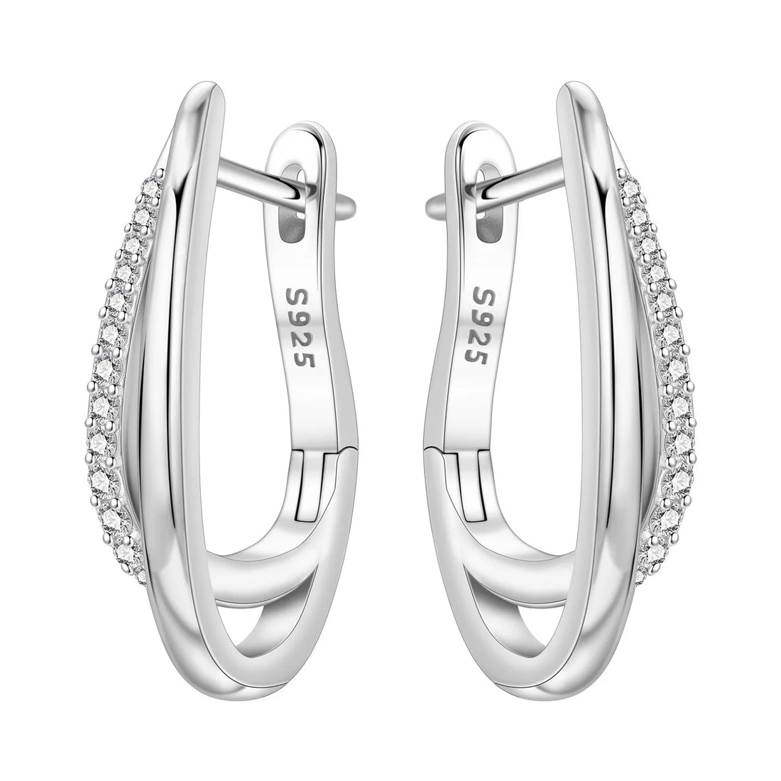 925 Sterling Silver Exquisite Multi-layer Ear Ring Jewelry Versatile Hoop Earrings For Women Jewelry Fine Birthday Party Gift