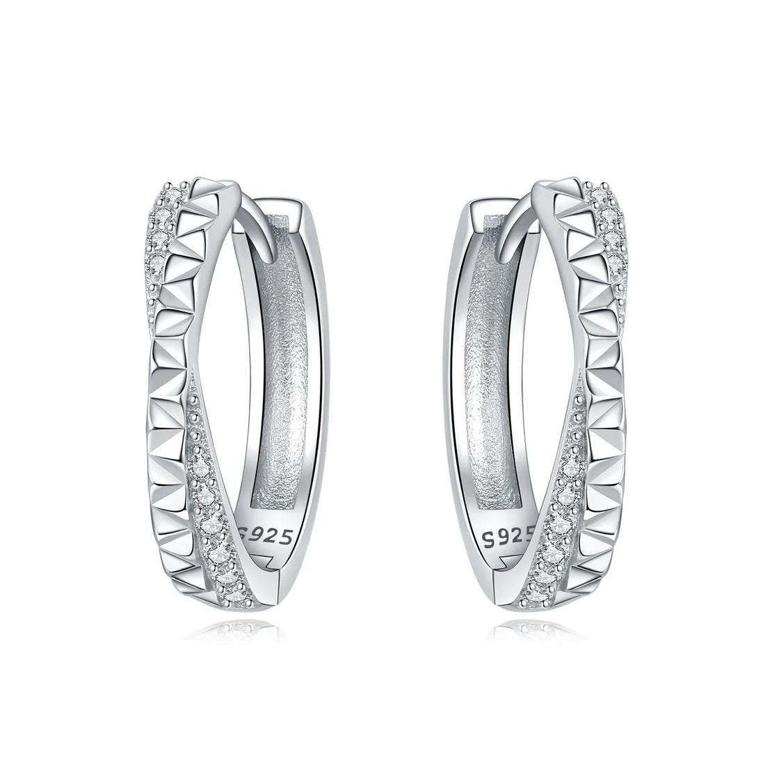 925 Sterling Silver Exquisite Multi-layer Ear Ring Jewelry Versatile Hoop Earrings For Women Jewelry Fine Birthday Party Gift