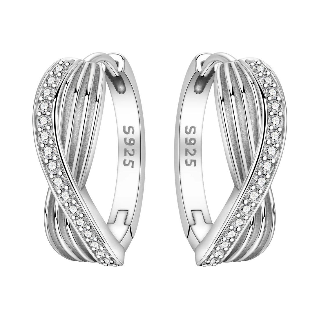 925 Sterling Silver Exquisite Multi-layer Ear Ring Jewelry Versatile Hoop Earrings For Women Jewelry Fine Birthday Party Gift