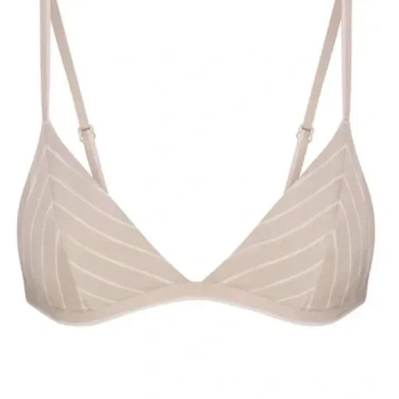 SKIMS Women's Cotton Poplin Triangle Bralette Minimal Lingerie Top Size S