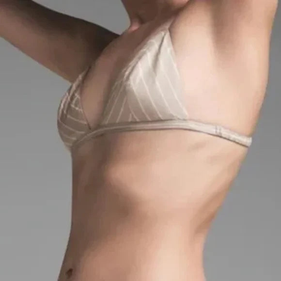SKIMS Women's Cotton Poplin Triangle Bralette Minimal Lingerie Top Size S