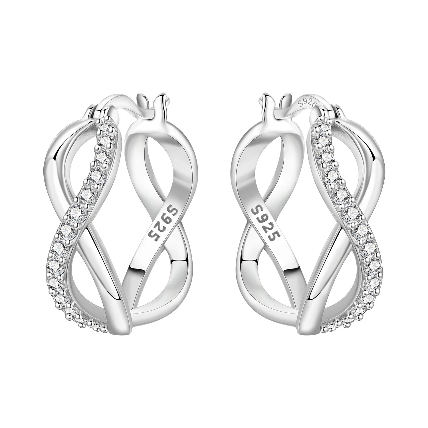 925 Sterling Silver Exquisite Multi-layer Ear Ring Jewelry Versatile Hoop Earrings For Women Jewelry Fine Birthday Party Gift