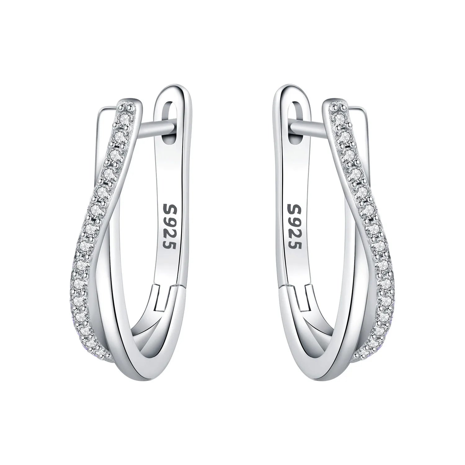 925 Sterling Silver Exquisite Multi-layer Ear Ring Jewelry Versatile Hoop Earrings For Women Jewelry Fine Birthday Party Gift