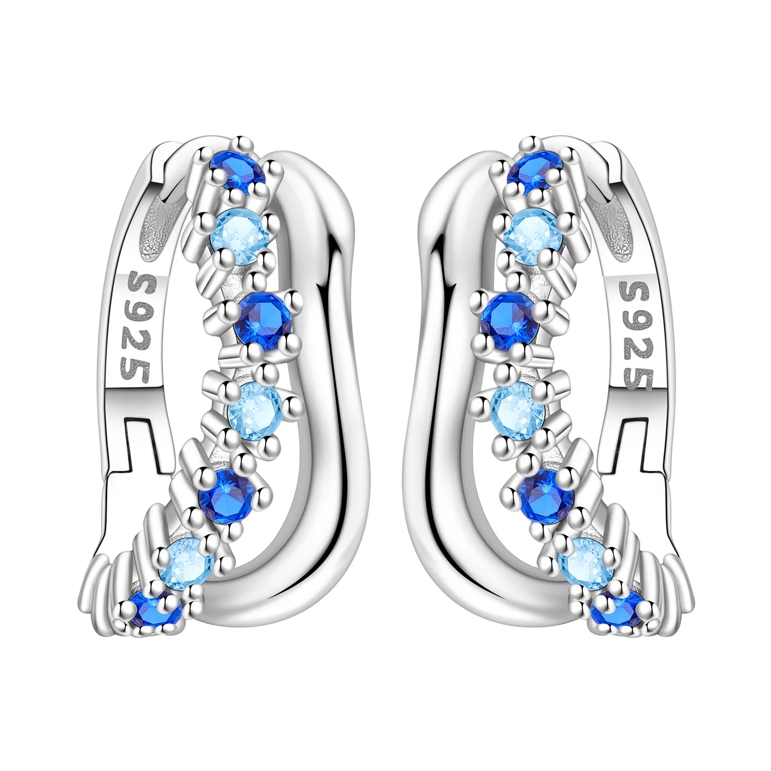 925 Sterling Silver Exquisite Multi-layer Ear Ring Jewelry Versatile Hoop Earrings For Women Jewelry Fine Birthday Party Gift