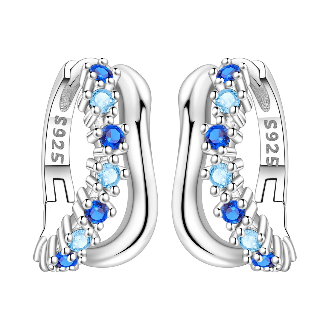 925 Sterling Silver Exquisite Multi-layer Ear Ring Jewelry Versatile Hoop Earrings For Women Jewelry Fine Birthday Party Gift