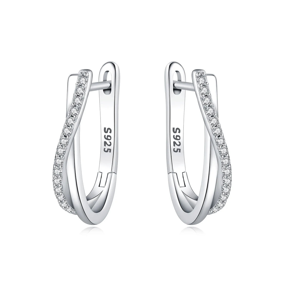 925 Sterling Silver Exquisite Multi-layer Ear Ring Jewelry Versatile Hoop Earrings For Women Jewelry Fine Birthday Party Gift