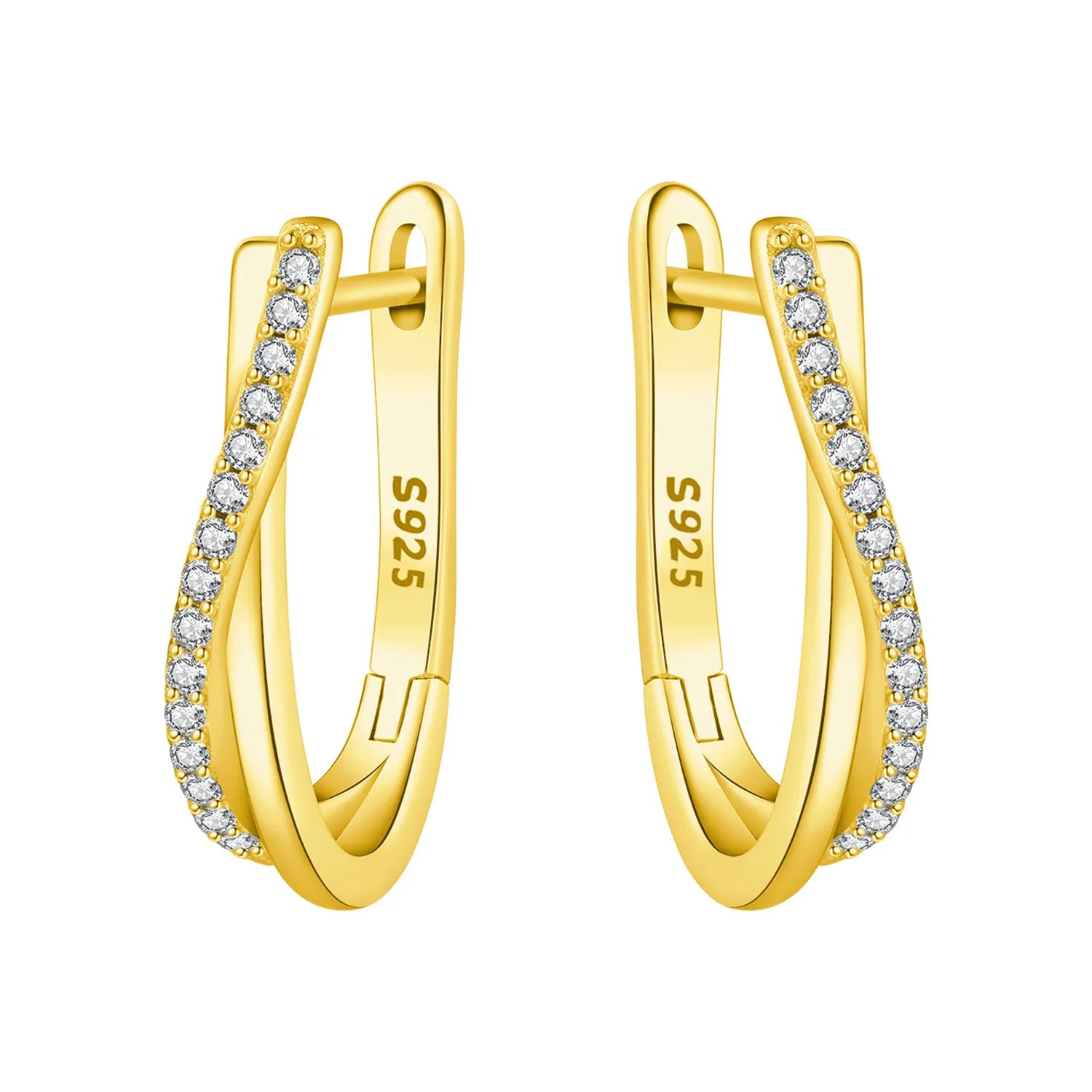 925 Sterling Silver Exquisite Multi-layer Ear Ring Jewelry Versatile Hoop Earrings For Women Jewelry Fine Birthday Party Gift